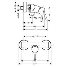 Смеситель Hansgrohe Talis S 72600000 для душа