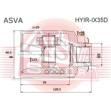 Шрус Внутренний ASVA арт. HYIRIX35D