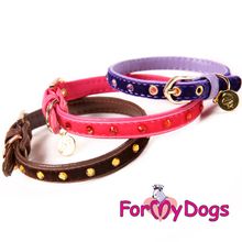 Ошейник для собак ForMyDogs с кулоном, фиолетовый FMDN13040-2015 V