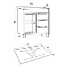 Мебель для ванной Sanvit Новелла LUX 100