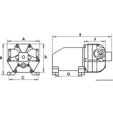Osculati Europump11 3-diaphragm fresh water pump 11 l m 12V, 16.510.12