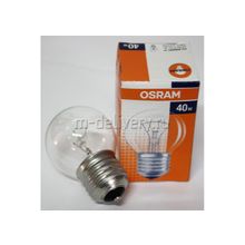 Лампа накаливания Osram Е-27 40W шарик прозрачный