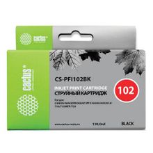 Картридж струйный CACTUS (CS-PFI102BK) для CANON iPF500 510 F600 605 650 700, черный