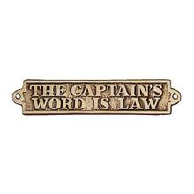 Maritim Табличка латунная 52609 145 x 60 мм с надписью THE CAPTAINS WORD IS LAW