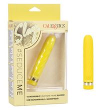 California Exotic Novelties Желтая перезаряжаемая вибропуля Slay #SeduceMe - 12 см. (желтый)