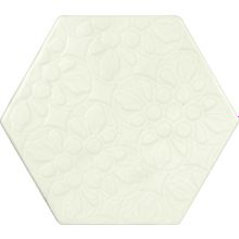 Керамогранит Tonalite Examatt Esagona Bianco Decoro Relief Matt 17.1x15 см