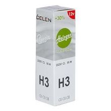 Лампа головного света галогенная Celen H3 Halogen Classic +30% 12V 55W, теплый белый, 1 шт, 23251 CL