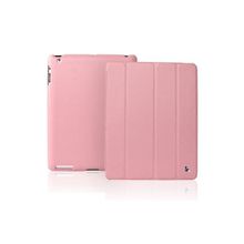 Кожаный чехол JisonCase Smart Leather Case Pink (Розовый цвет) для iPad 2 iPad 3 iPad 4