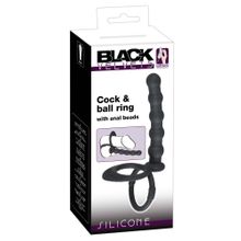 Насадка на пенис для двойного проникновения Cock   ball ring Черный