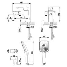 Смеситель Lemark Unit LM4515C на борт ванны