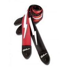 ASGSBL-10 LIGHTNING BOLT STYLE 2` SAFETY STRAP - JET BLACK