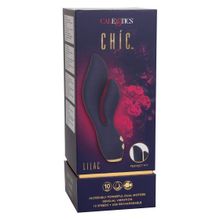 Синий вибромассажер-кролик Chi­c Lilac - 17,75 см. (синий)