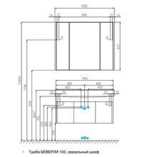 Тумба с раковиной Акватон Беверли 100, белая, 1A236701BV010