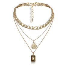 Многослойное колье под золото (арт. 81066-7)