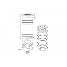 Емкость пластиковая вертикальная T-750
