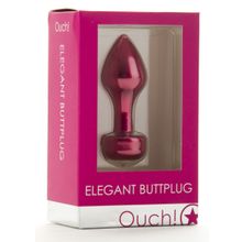 Shots Media BV Розовый анальный плаг Elegant Pink - 8,3 см. (розовый)