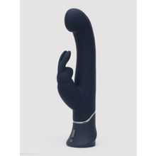 Fifty Shades of Grey Темно-синий вибратор-кролик Greedy Girl Real-Feel Rabbit Vibrator - 25,4 см. (темно-синий)