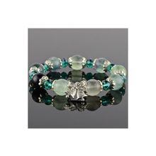 Бусики-Колечки Браслет Флюорит, хрусталь "Сантия" арт. бП2892