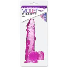 NMC Фиолетовый фаллоимитатор QUARTZ VIOLET 8INCH PVC DONG - 20 см. (фиолетовый)