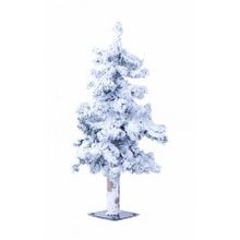 Crystal Trees Ель настольная Мориока , заснеженная. 60 см. ПВХ. Древесный ствол. арт.