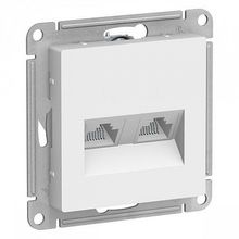 Розетка компьютерная 2xRJ45 Cat.5 ATLASDESIGN, белый |  код. ATN000185 |  Schneider Electric