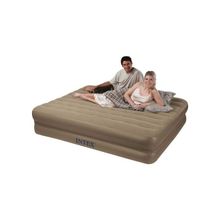 INTEX Надувная кровать 2-в-1 без насоса (152 х 203 х 46 см)  Intex Downy Rising Comfort 66754