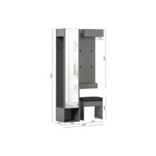 Алмаз. Любимый дом Флекс Прихожая №6 (Оникс Серый Вяз дымчатый)