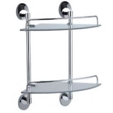 Полка стеклянная 2-ярусная угловая Frap F1607-2