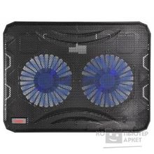 Buro Подставка для ноутбука 15.6"358x270x21mm 1xUSB 2x 140mmFAN 597г металлическая сетка пластик черный BU-LCP156-B214