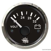 Osculati Voltmeter 18 32 V black glossy, 27.321.15