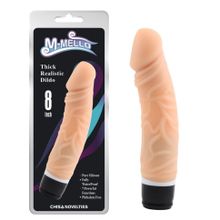 Телесный вибратор-реалистик Thick Realistic Dildo - 19,5 см. (236813)