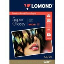 LOMOND 1103130 фотобумага суперглянцевая  А3 (297 х 420 мм) 260 г м2, 20 листов