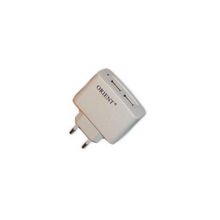 Сетевой USB-адаптер питания ORIENT PU-2202 white (2 выхода, входн. напр. 220V, вых.напр. DC : 5V, ток 2 x 500 мА)