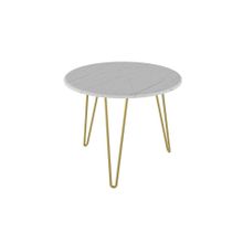 Слайн Стол журнальный Калифорния РИД Голд 430 белый мрамор