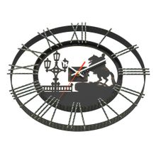 Часы кованные Везувий "Санкт-Петербург