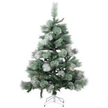 сосна новогодняя, 150см, Льдинка, 320 веток, белая металлическая подставка (Е0423)