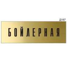 Информационная табличка «Бойлерная» прямоугольная Д187 (300х100 мм)