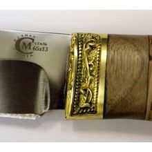 Россия Нож Ворсма туристический Путник, сталь 65х13, дерево-орех (кузница Семина)