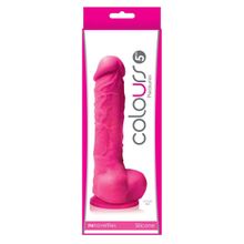 Розовый фаллоимитатор Colours Pleasures 5  Dildo - 17,8 см. Розовый