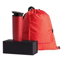 Набор туриста inMotion: термостакан и рюкзак, красный
