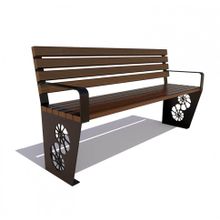 Скамейка садовая «РАКУШКА» (2,0м)