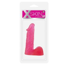 Dream Toys Розовый гелевый фаллоимитатор XSKIN 6 PVC DONG - 15 см.