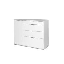 Вентал Комод Лайн-3 Белый Белый глянец ID - 306828
