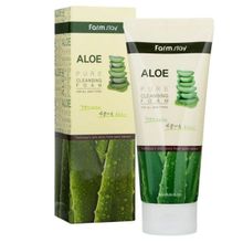 Пенка очищающая с экстрактом алоэ FarmStay Aloe Pure Cleansing Foam 180мл