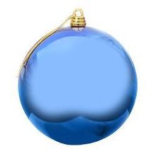 Snowhouse Шар зеркальный, 25см, пластик, синий (SH1-S25B)