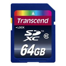 Карта памяти Transcend SDXC 64GB Class 10