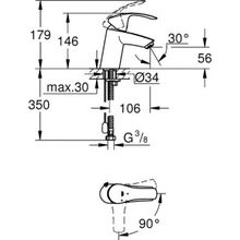 Смеситель Grohe Eurosmart New для раковины, 23372002