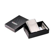 Зажигалка серебристая матовая Zippo с покрытием Satin Chrome