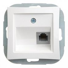 Розетка телефонная 1xRJ11 ДУЭТ, белый |  код. WDE000181 |  Schneider Electric