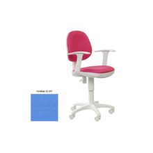 Бюрократ (BURO) Кресло офисное CH-W356AXSN голубое белый пластик